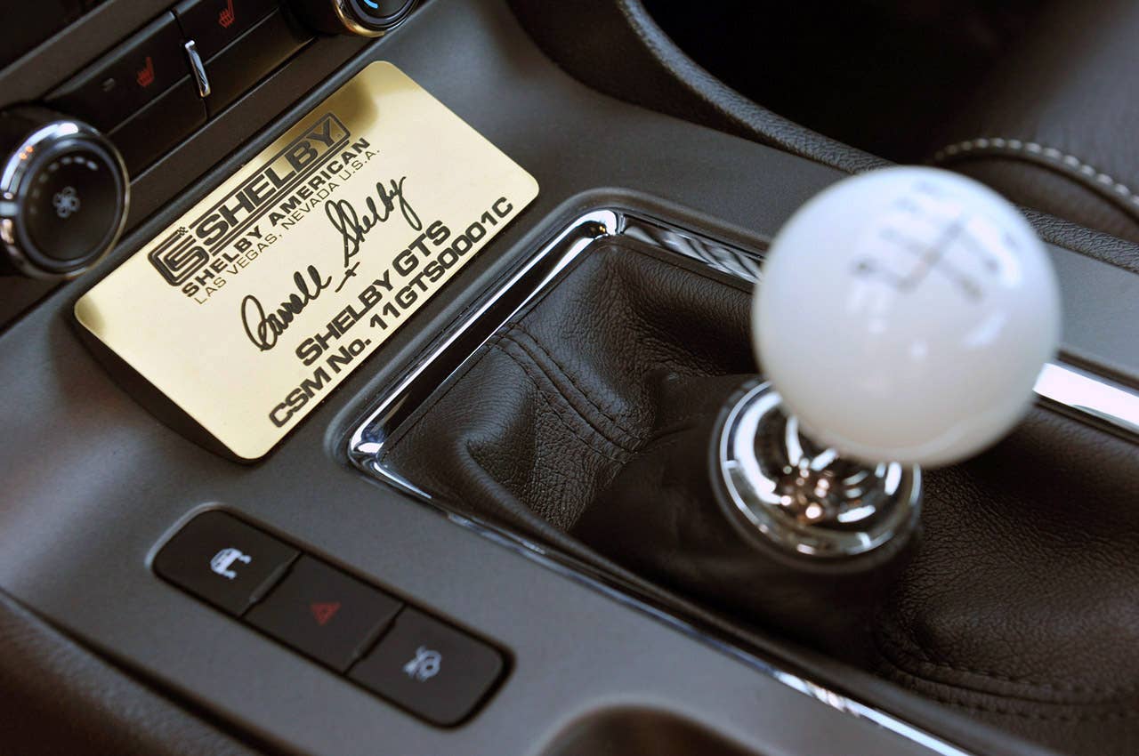 2012 Shelby GTS plaque