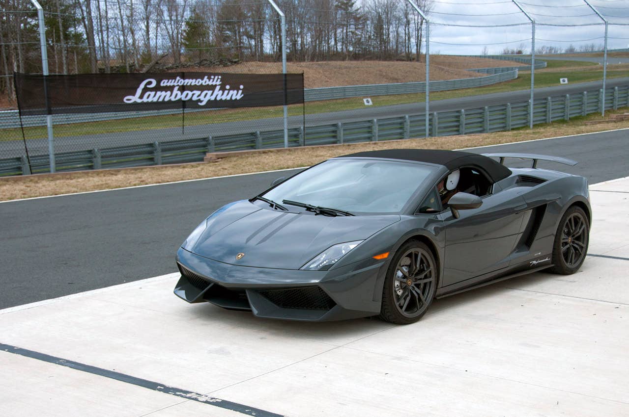2011 Lamborghini Gallardo LP 570-4 Spyder Performante front 3/4 view