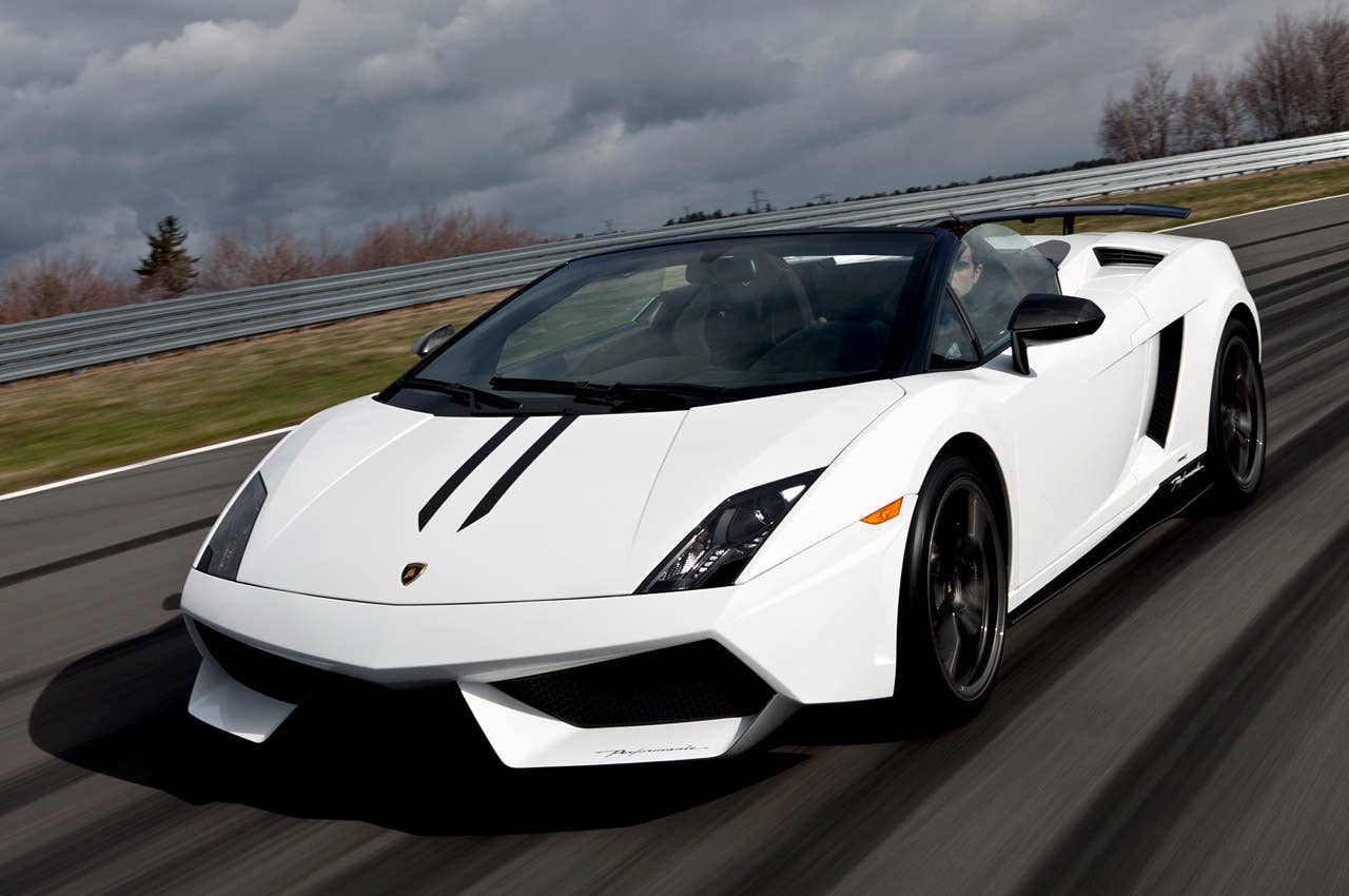 2011 Lamborghini Gallardo LP 570-4 Spyder Performante on track