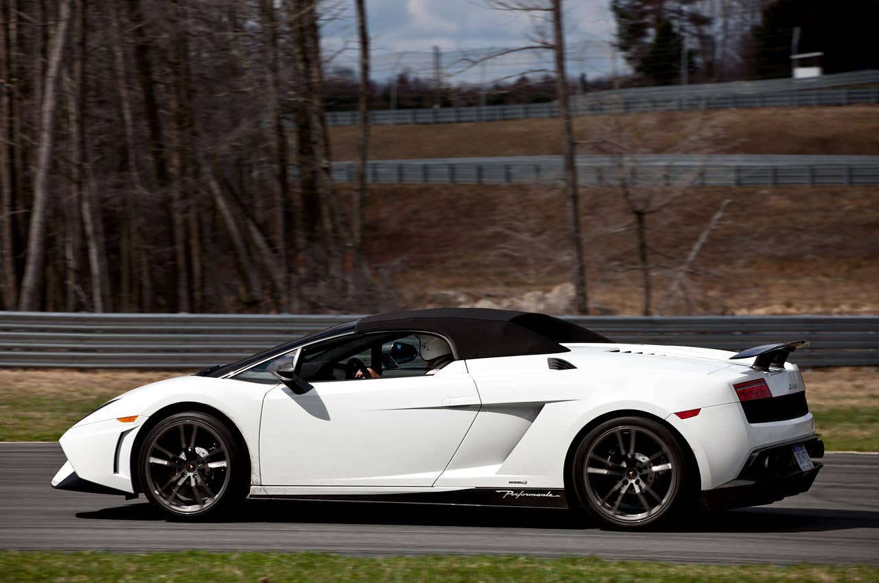 2011 Lamborghini Gallardo LP 570-4 Spyder Performante on track