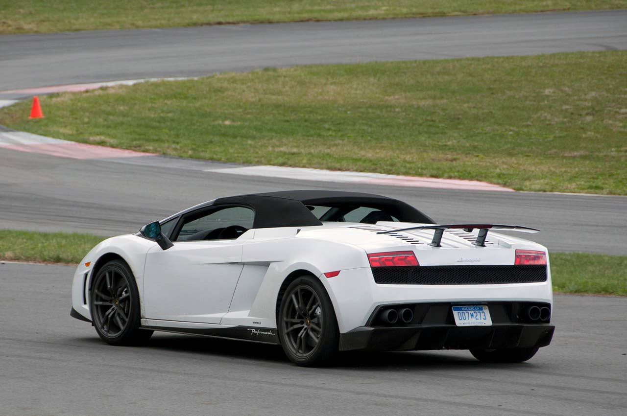 2011 Lamborghini Gallardo LP 570-4 Spyder Performante on track
