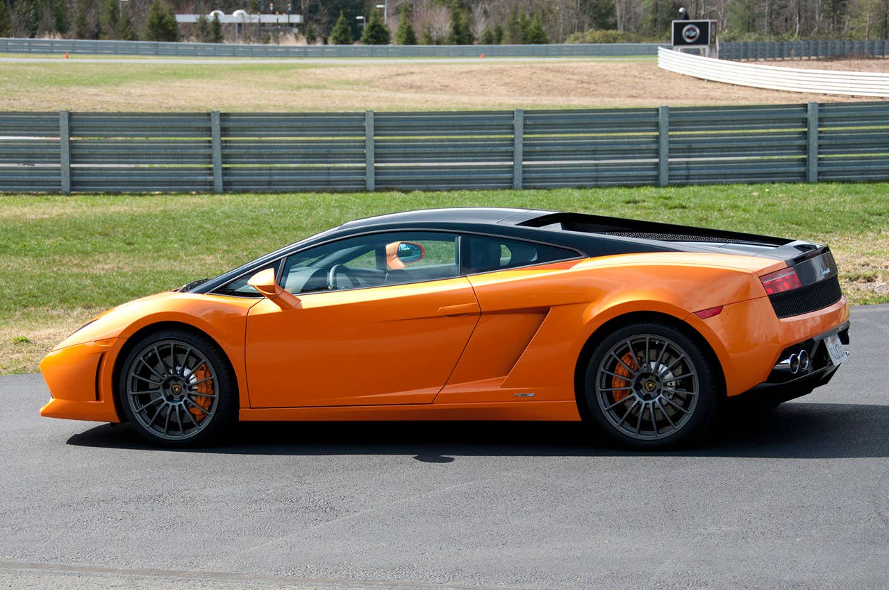 2011 Lamborghini Gallardo LP 550-2 Bicolore rear 3/4 view