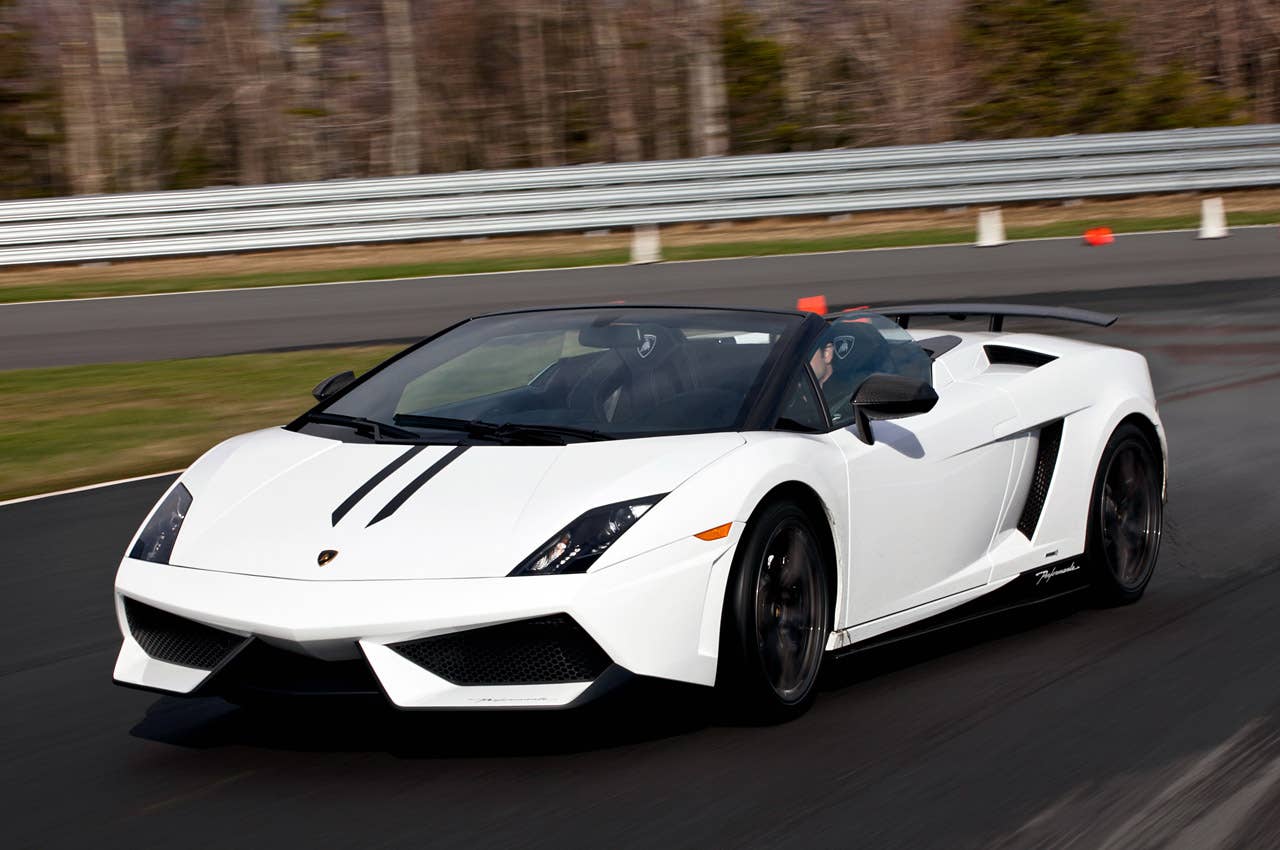 2011 Lamborghini Gallardo LP 570-4 Spyder Performante on track