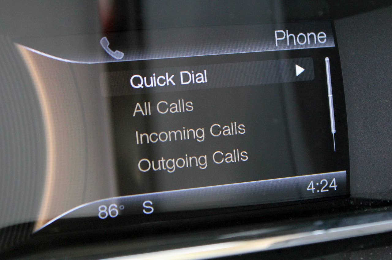 2013 Lincoln MKS EcoBoost phone display