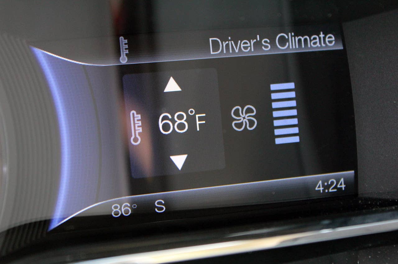 2013 Lincoln MKS EcoBoost climate display