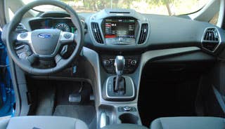 The overall interior of the C-Max Hybrid feels well-crafted and laid out. Ford uses quality materials throughout the cabin.
