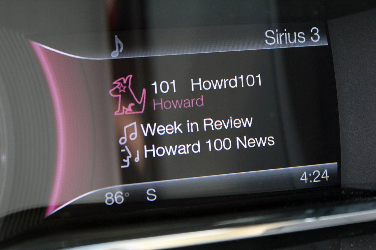 2013 Lincoln MKS EcoBoost audio system display