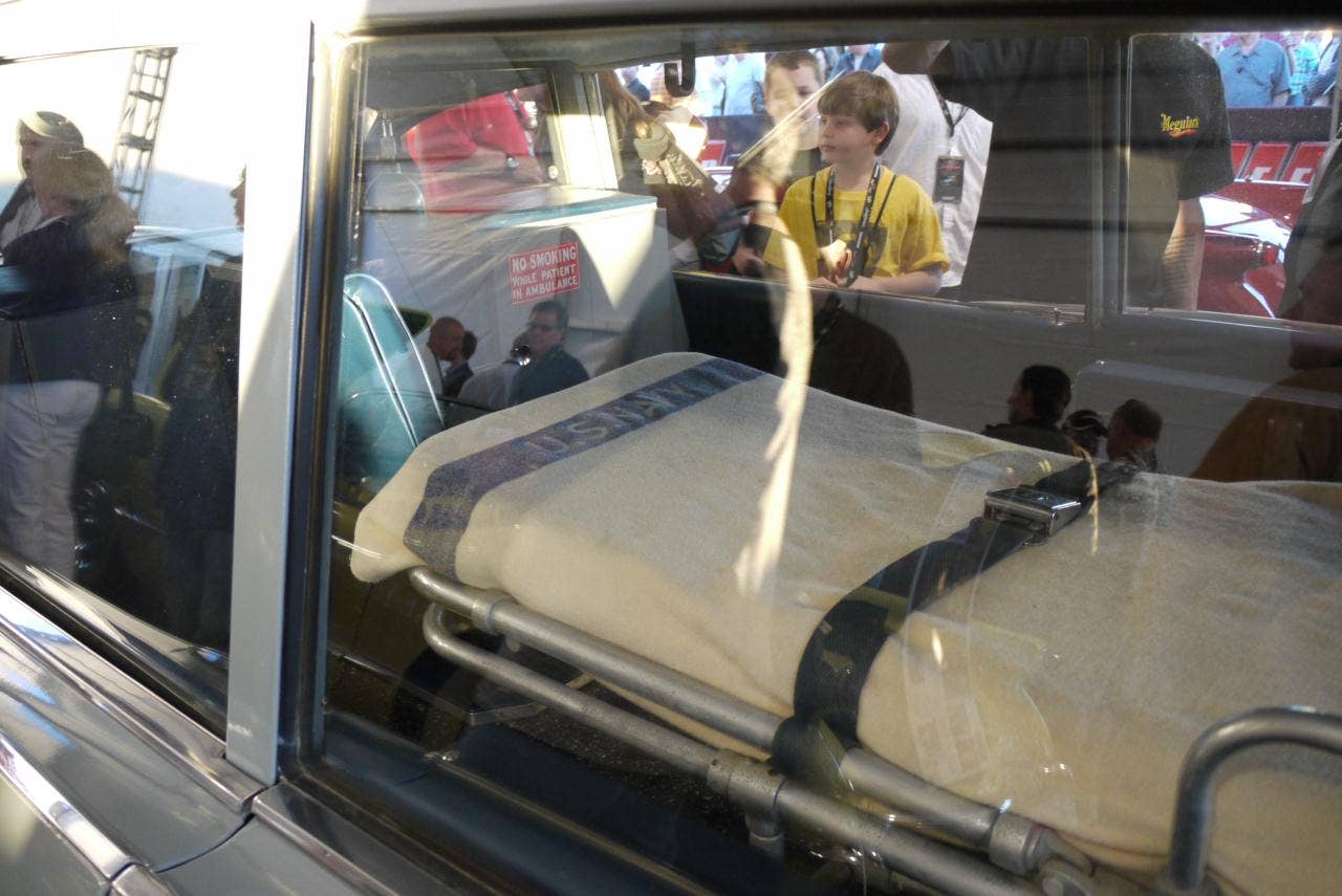 JFK's 1963 Pontiac Bonneville ambulance interior