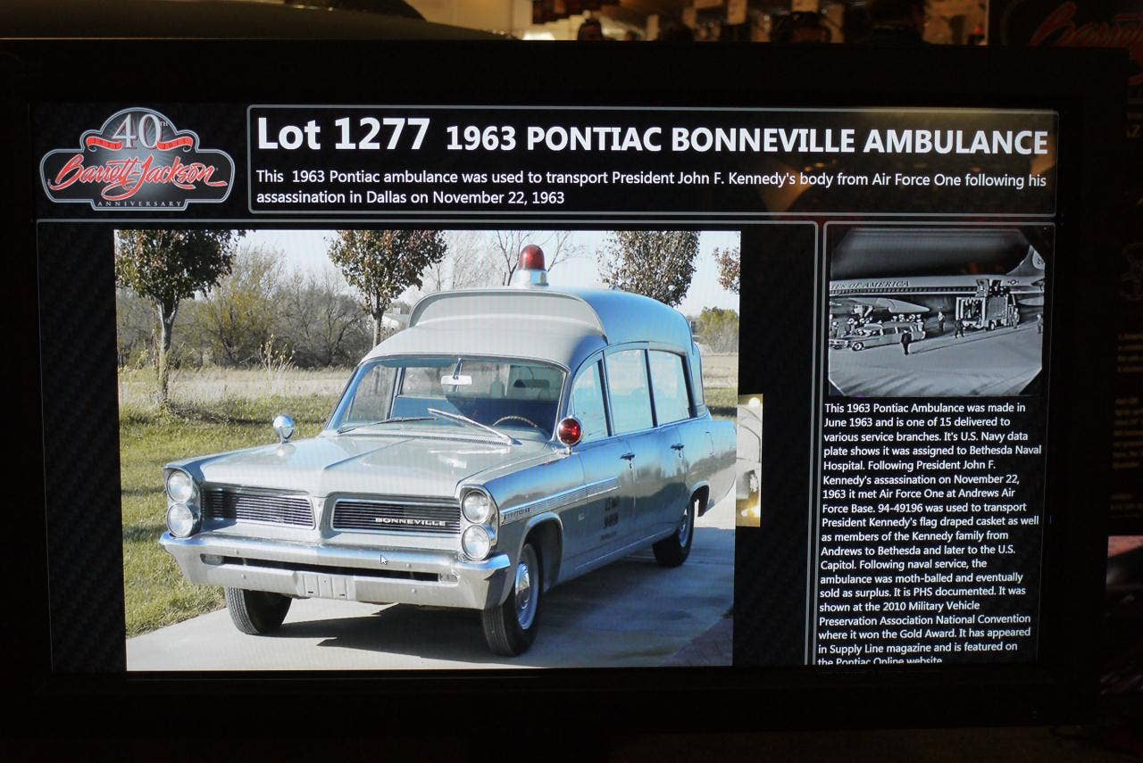 JFK's 1963 Pontiac Bonneville ambulance