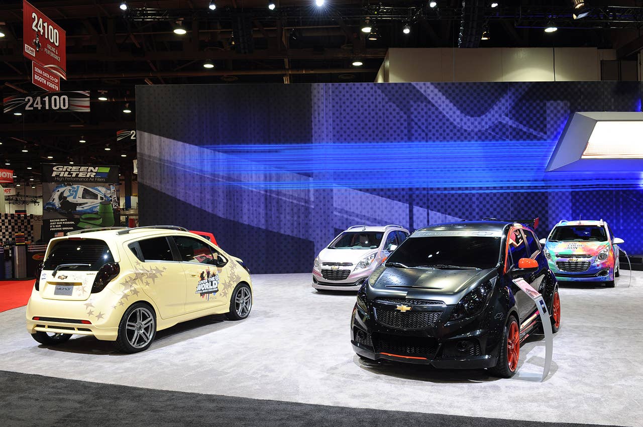 Custom Chevy Spark models light up in Vegas - Autoblog