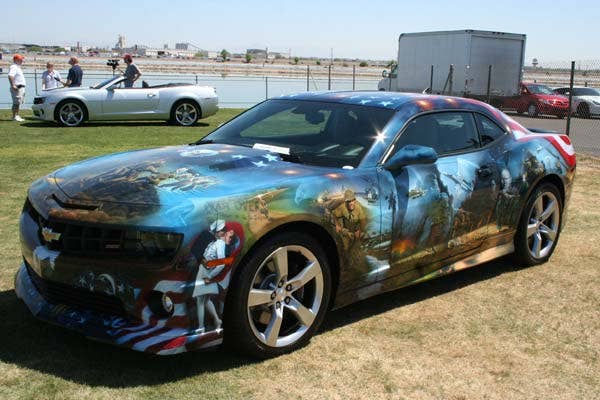 Airbrushed 2011 Chevrolet Camaro front 3/4