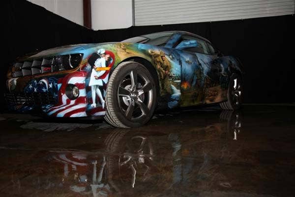 Airbrushed 2011 Chevrolet Camaro front 3/4