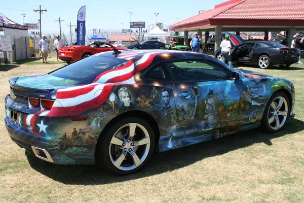 Airbrushed 2011 Chevrolet Camaro rear 3/4