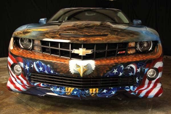 Airbrushed 2011 Chevrolet Camaro front fascia