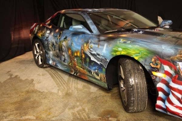 Airbrushed 2011 Chevrolet Camaro front 3/4