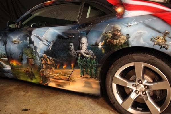 Airbrushed 2011 Chevrolet Camaro driver's side