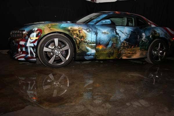 Airbrushed 2011 Chevrolet Camaro side