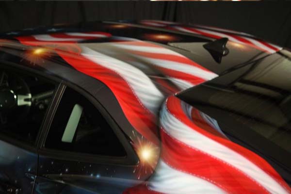 Airbrushed 2011 Chevrolet Camaro C-pillar