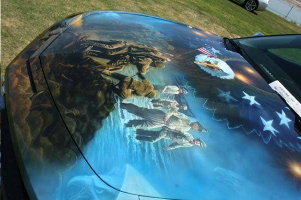 Airbrushed 2011 Chevrolet Camaro detail