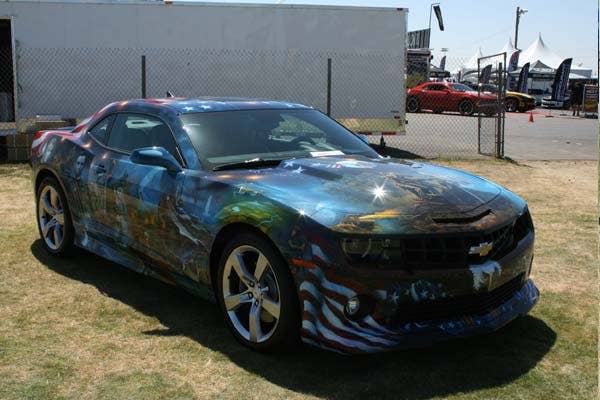 Airbrushed 2011 Chevrolet Camaro front 3/4