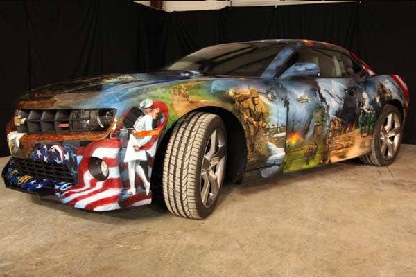 Airbrushed 2011 Chevrolet Camaro front 3/4
