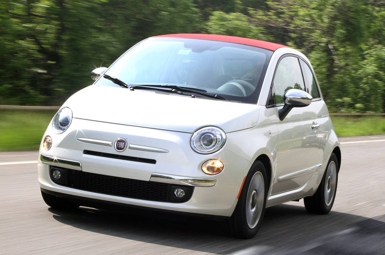 2012 Fiat 500C driving
