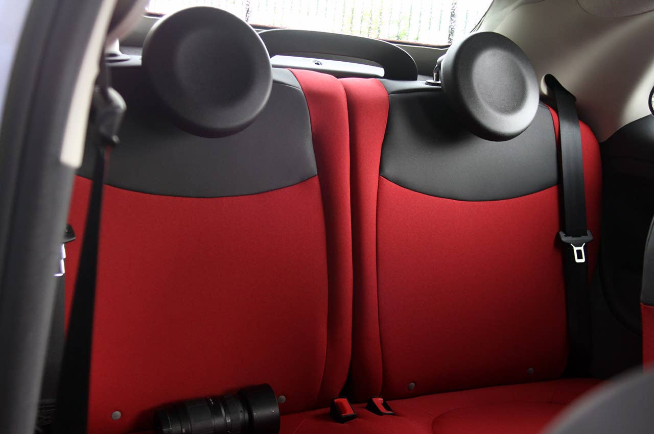 2012 Fiat 500C rear seats