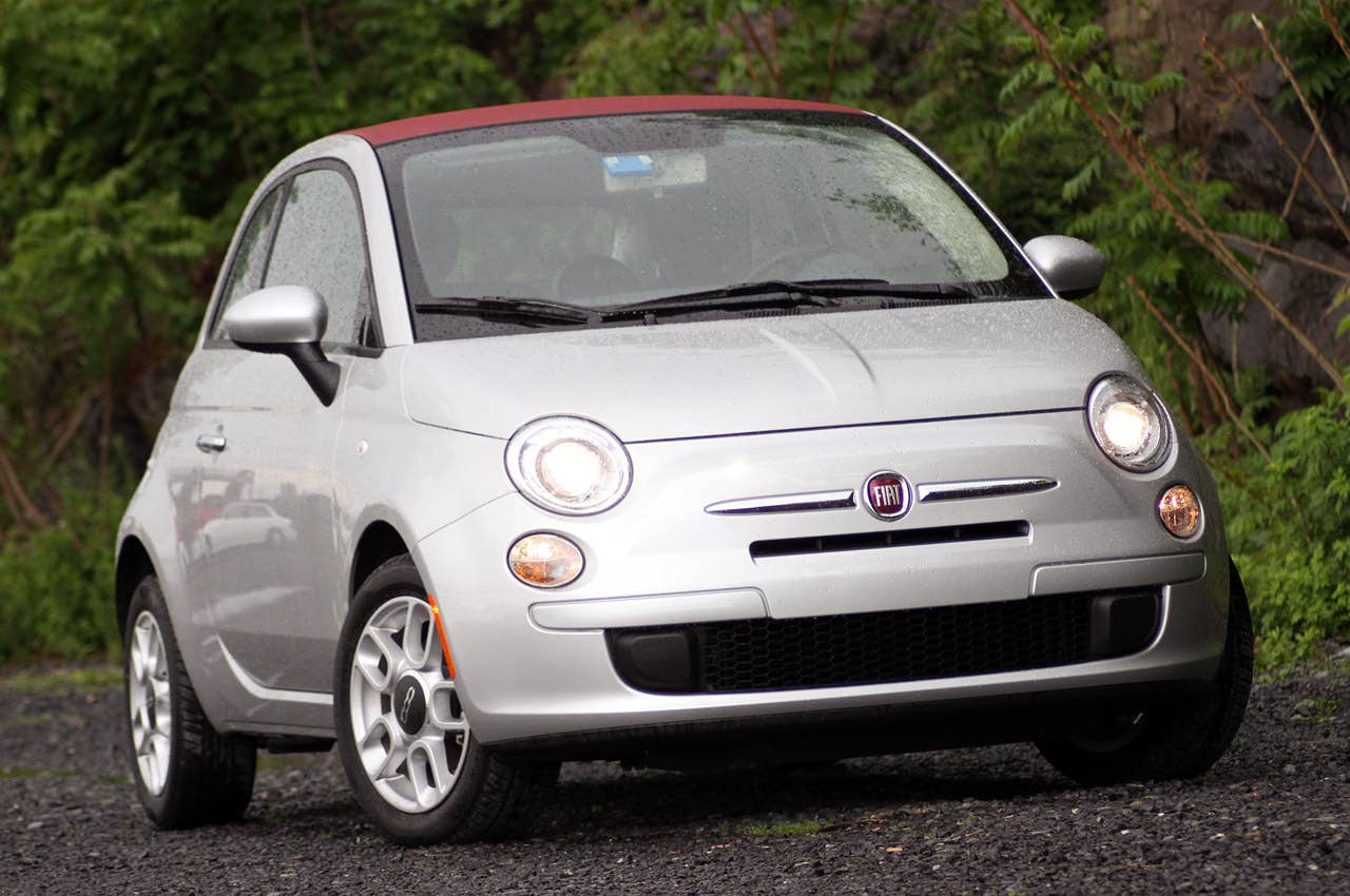 2012 Fiat 500C front 3/4 view