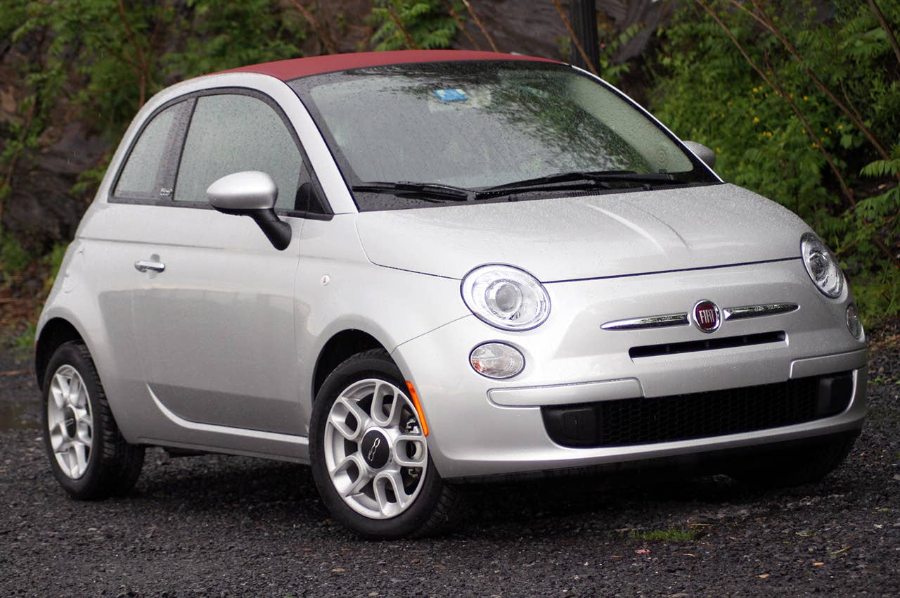 2012 Fiat 500C front 3/4 view