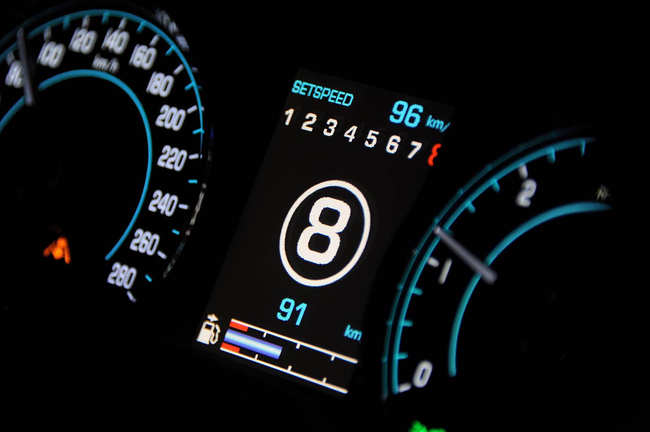 2013 Jaguar XJ V6 gauges