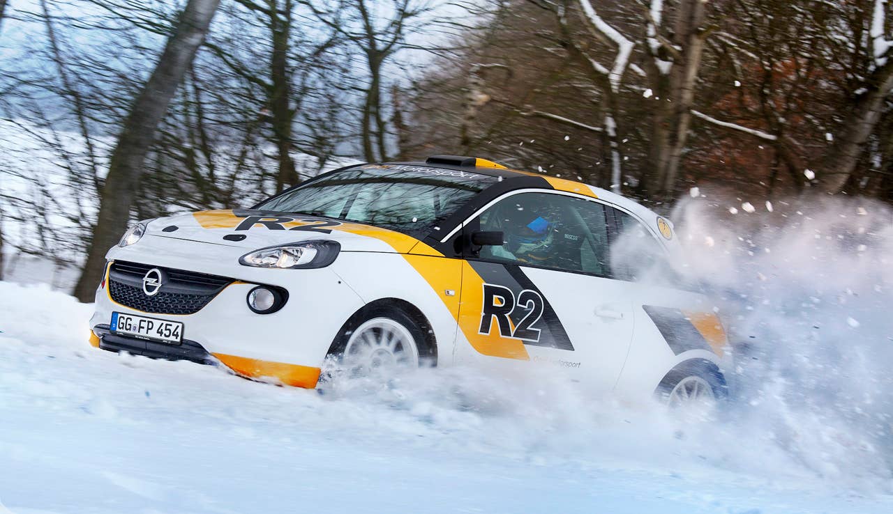Opel Adam Rally Car front 3/4