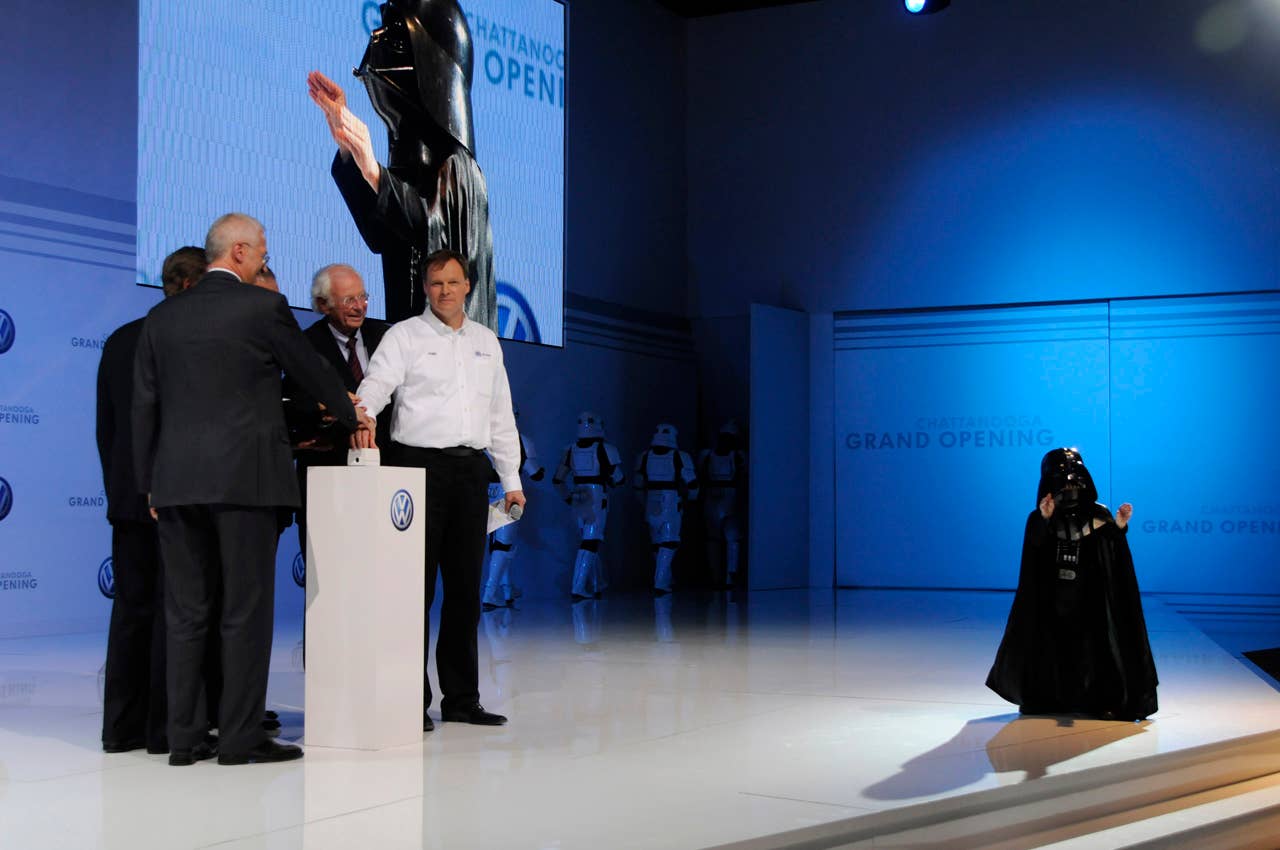 Tiny Vader at Volkswagen Chattanooga inauguration