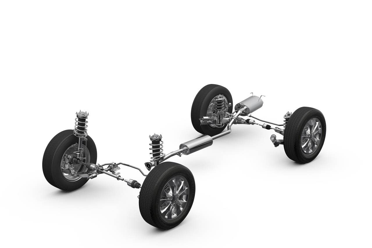 2012 Honda CR-V technical illustration: chassis layout