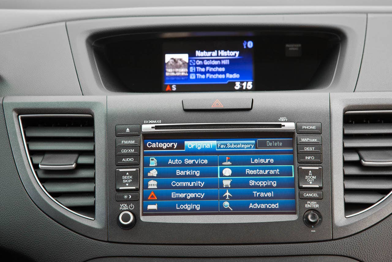 2012 Honda CR-V EX-L AWD interior with available with Honda Satellite-Linked Navigation System