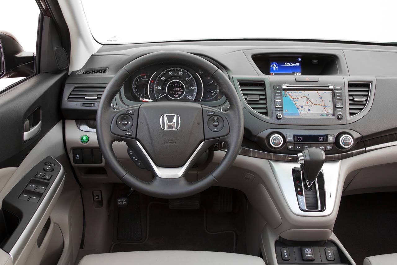 2012 Honda CR-V EX-L AWD interior with available Honda Satellite-Linked Navigation System