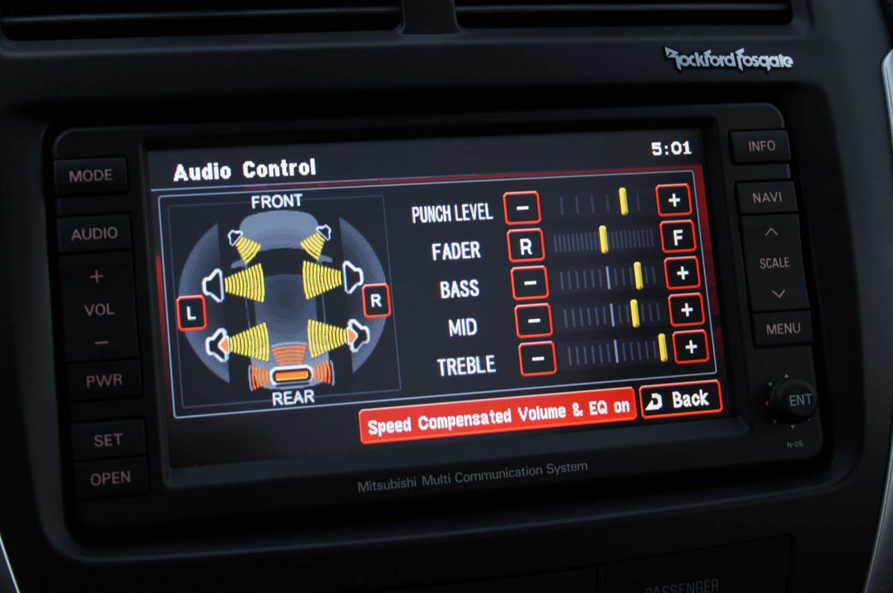 2011 Mitsubishi Outlander Sport SE AWC audio controls