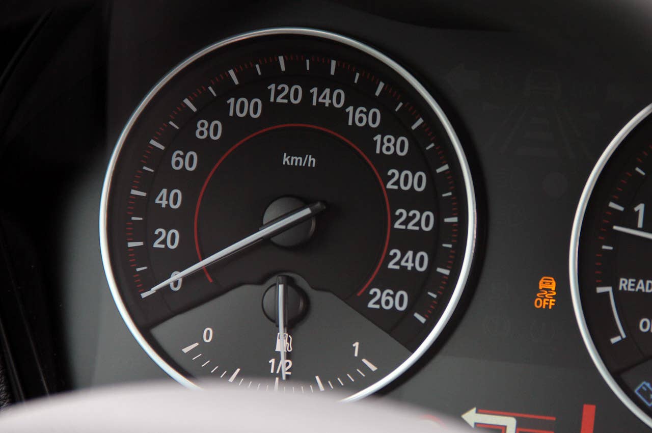 2012 BMW M135i speedometer