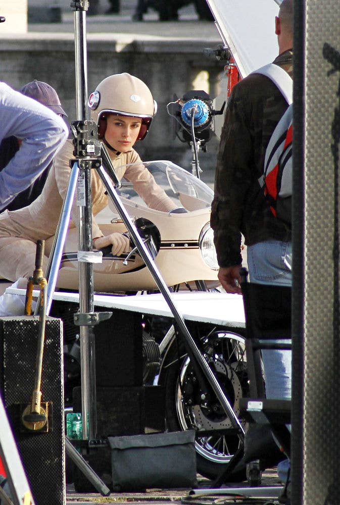 Keira Knightley on a Ducati for Chanel