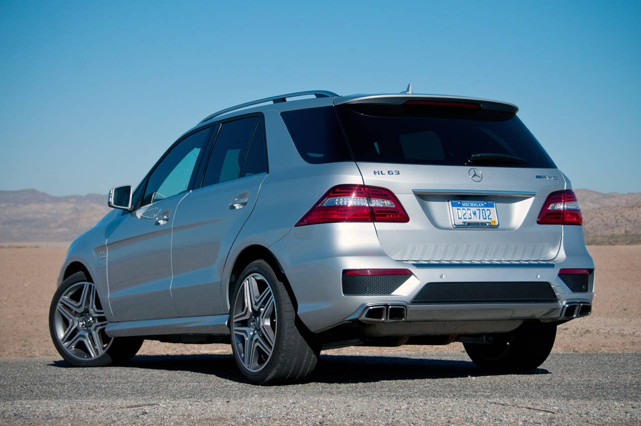 2012 Mercedes-Benz ML63 AMG rear 3/4 view