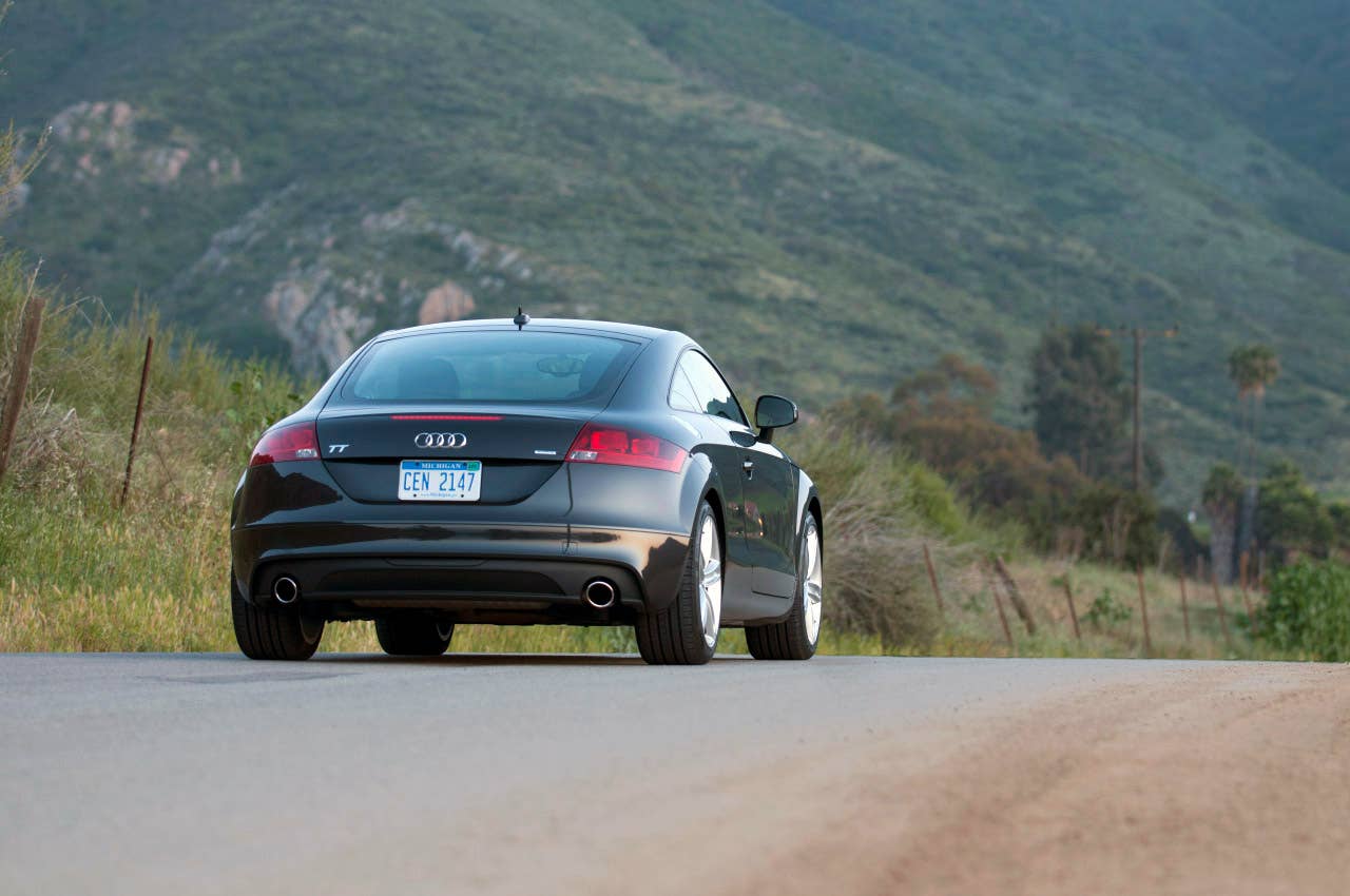 2011 Audi TT 2.0 Quattro Coupe rear 3/4 view