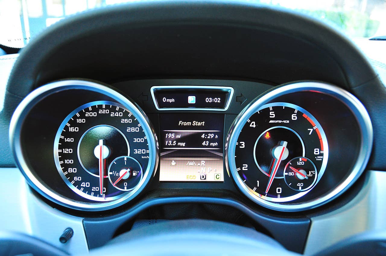2012 Mercedes-Benz ML63 AMG gauges