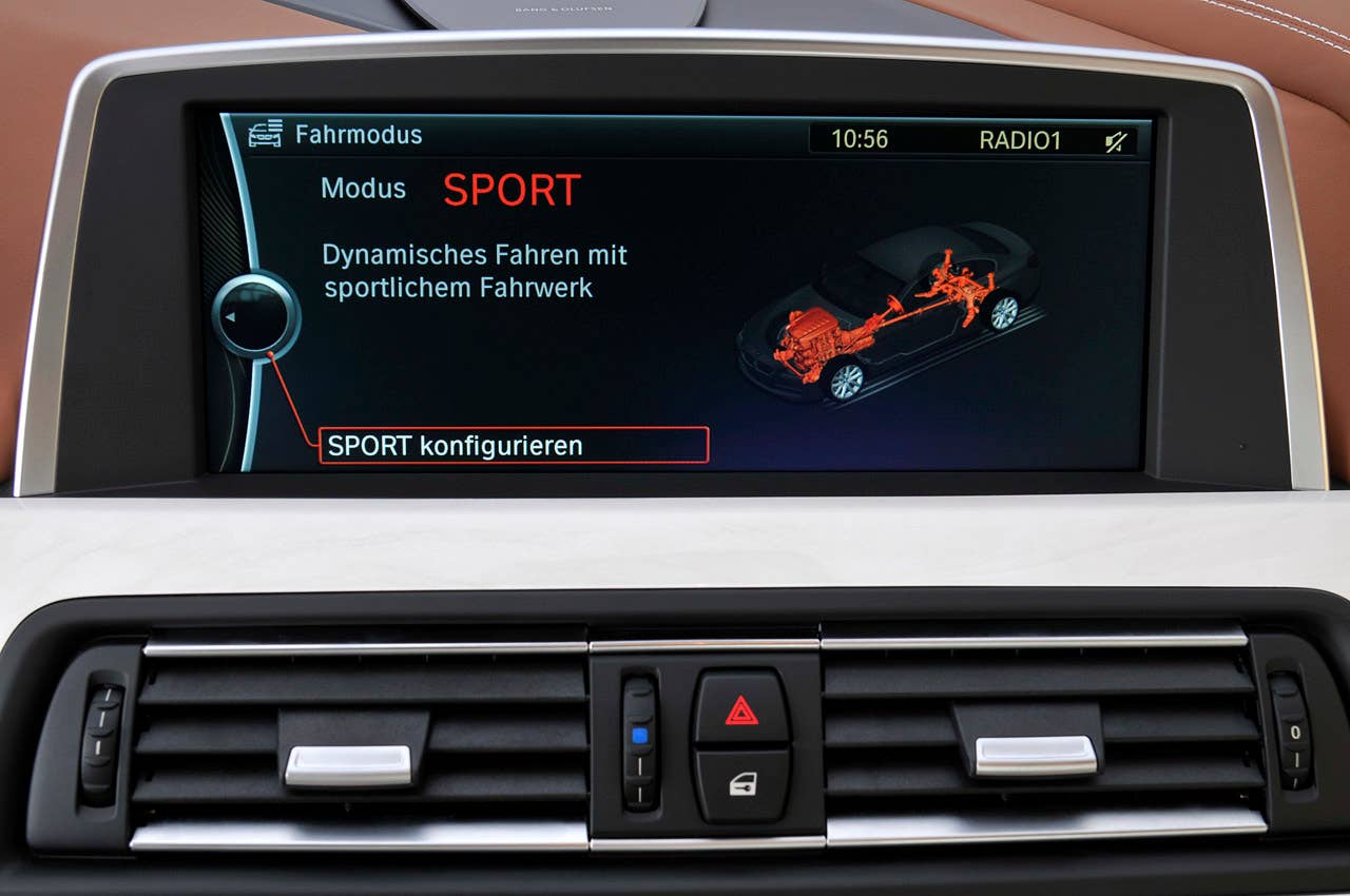 2013 BMW 6 Series Gran Coupe driving mode display