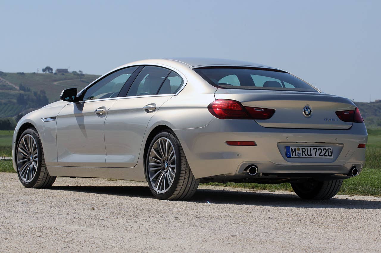 2013 BMW 6 Series Gran Coupe rear 3/4 view