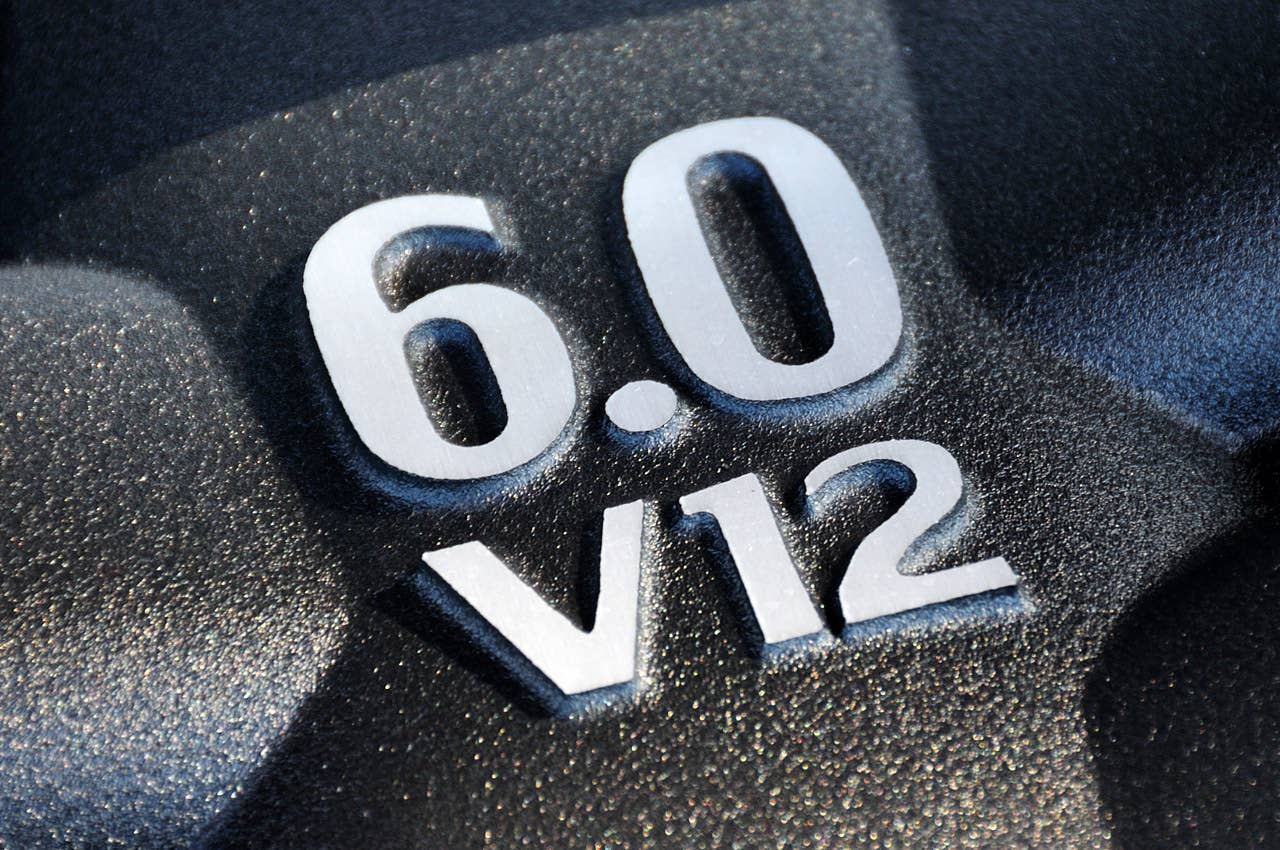 2012 Aston Martin Virage engine detail
