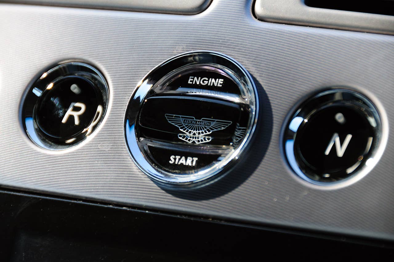 2012 Aston Martin Virage engine start slot