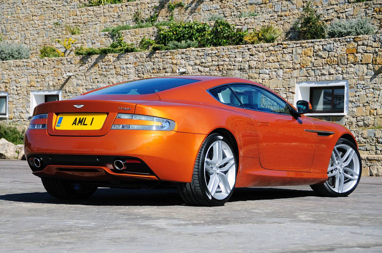2012 Aston Martin Virage rear 3/4 view
