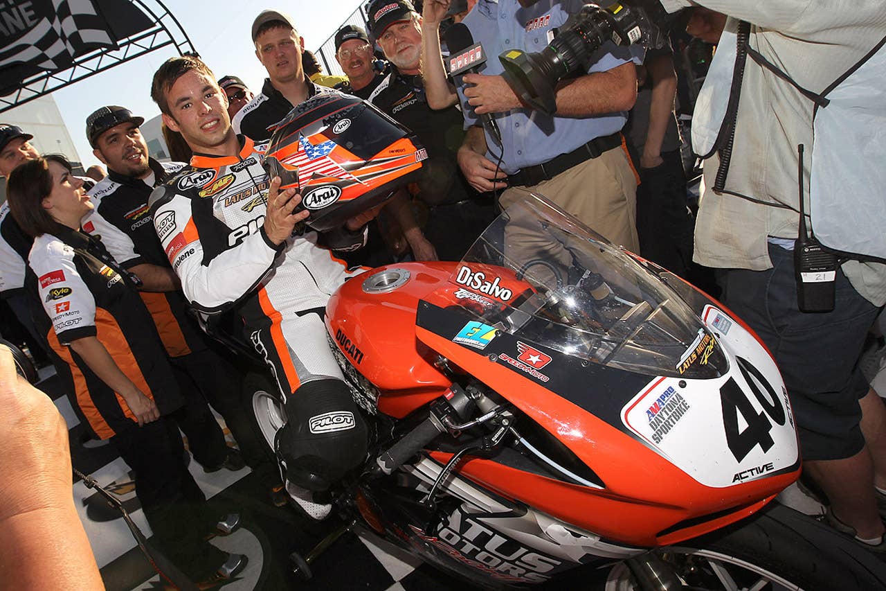 Jason DiSalvo wins the Daytona 200