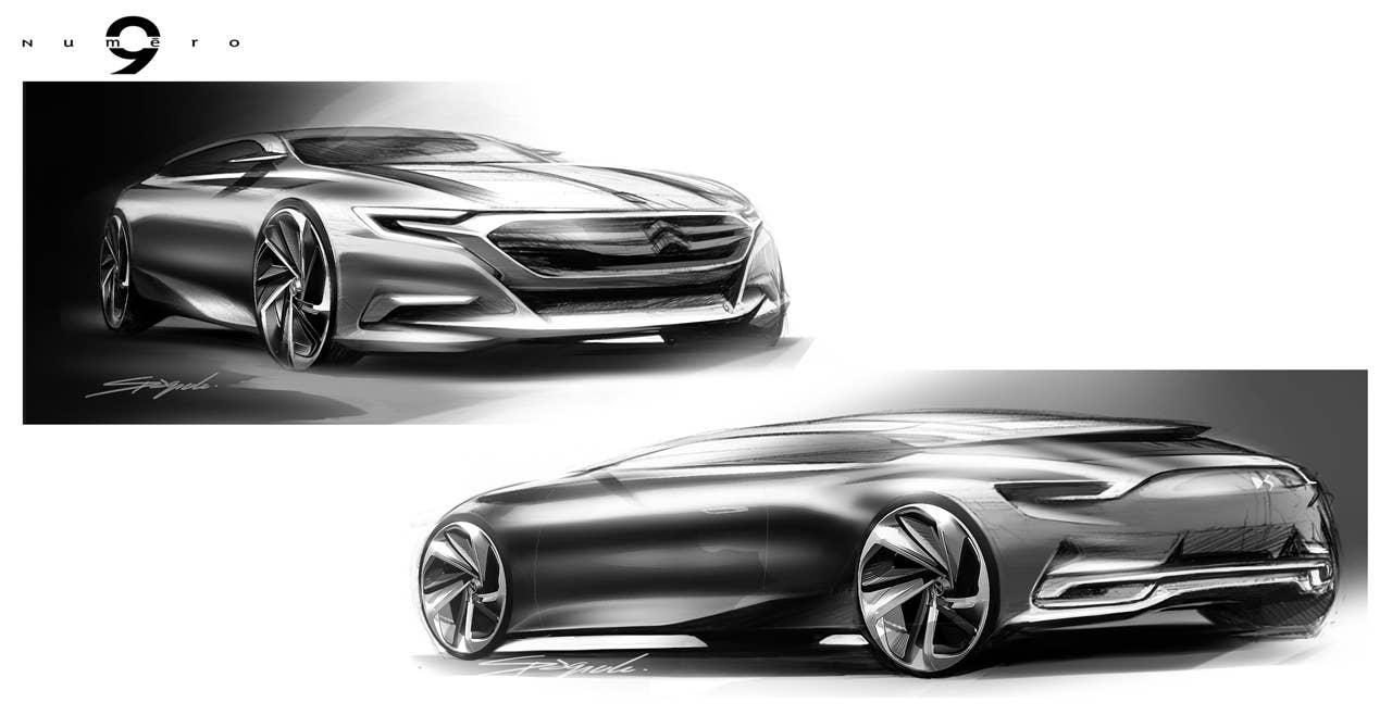 Citroen Nemero 9 Concept sketches
