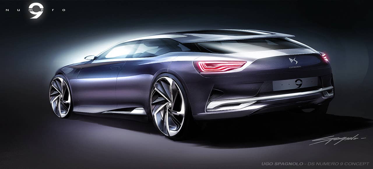 Citroen Nemero 9 Concept sketches