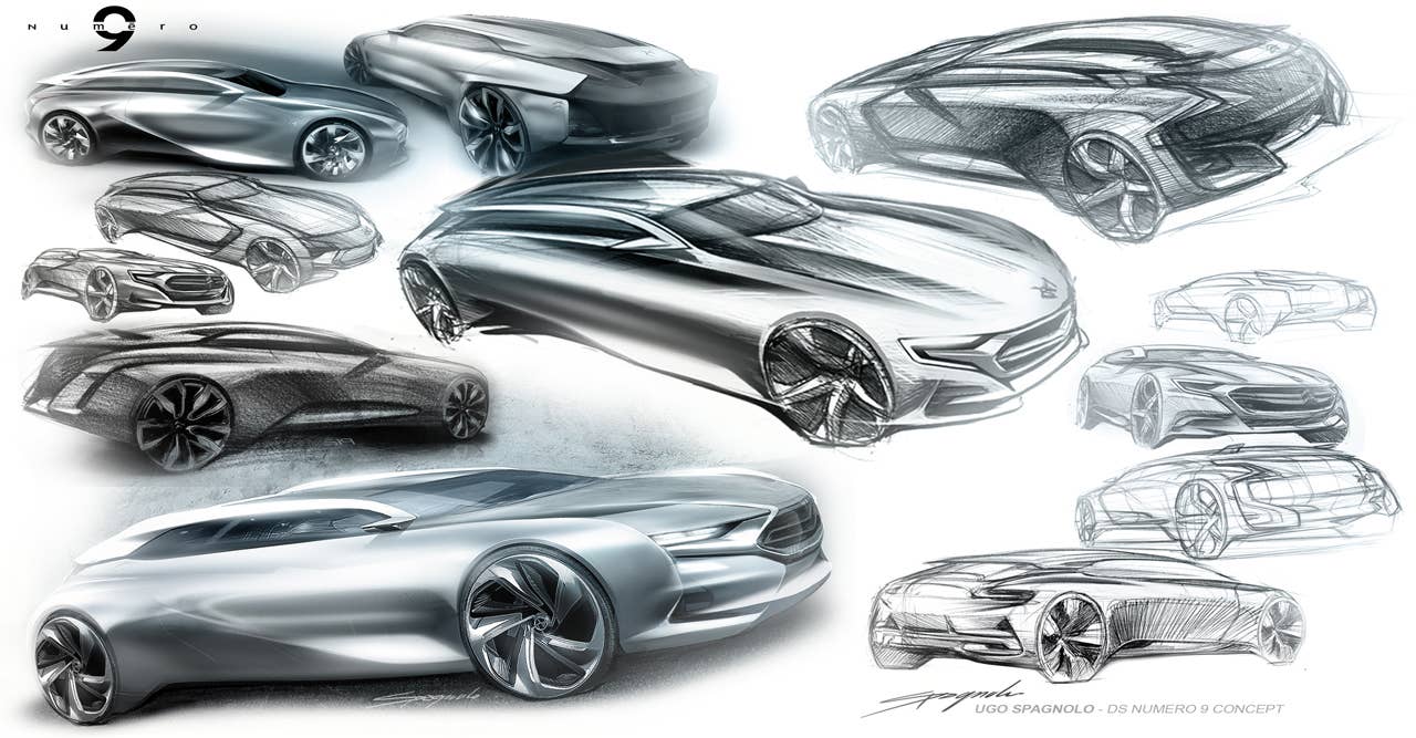 Citroen Nemero 9 Concept sketches